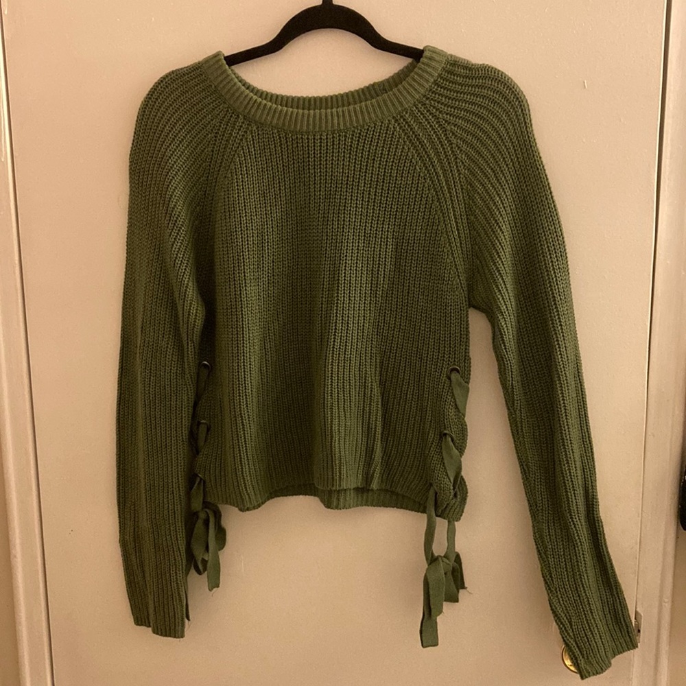 Army green sweater